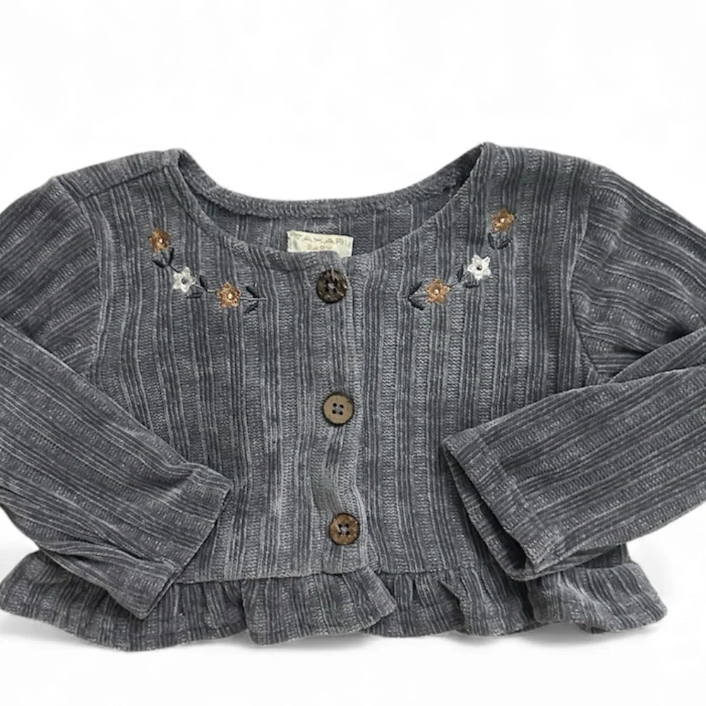 Tahari Baby 4 Piece Set Baby Girl 6-9 Months Bodysuit Cardigan Bow Socks NWT
